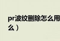 pr波纹删除怎么用（pr波纹删除快捷键是什么）