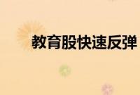 教育股快速反弹，中公教育触及涨停
