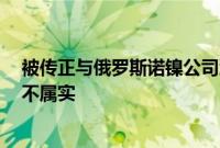 被传正与俄罗斯诺镍公司洽谈合资建厂，中伟新材料回应：不属实
