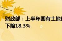 财政部:上半年国有土地使用权出让收入15263亿元,同比下降18.3%