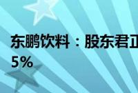 东鹏饮料：股东君正投资减持后持股比例低于5%