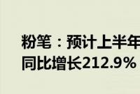 粉笔：预计上半年净利润不少于2.55亿元，同比增长212.9%
