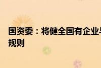 国资委：将健全国有企业与民营企业等各类企业合作的制度规则