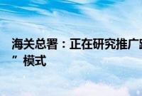 海关总署:正在研究推广跨境电商出口货物“先查验后装运”模式