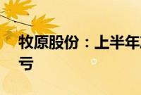 牧原股份：上半年净利润8.29亿元，同比扭亏