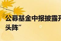 公募基金中报披露开启，两只固收类产品“打头阵”