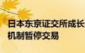 日本东京证交所成长市场250指数期货因熔断机制暂停交易