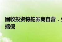 固收投资稳舵券商自营，业务多元化与利润增长新引擎初现端倪