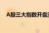 A股三大指数开盘涨跌不一，环保股大涨