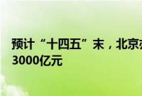预计“十四五”末，北京亦庄新城生产性服务业营收将突破3000亿元