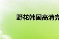野花韩国高清完整版在线观看视频