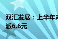 双汇发展：上半年净利同比降19.05%，拟10派6.6元