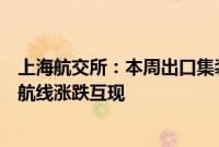 上海航交所：本周出口集装箱运输市场总体平稳，主要远洋航线涨跌互现