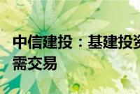 中信建投：基建投资增速提升，建议关注扩内需交易