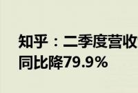 知乎：二季度营收9.34亿元，经调整净亏损同比降79.9%