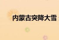 内蒙古突降大雪 送娃半路接停课通知
