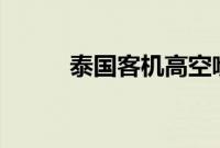 泰国客机高空喷火 多名乘客晕倒