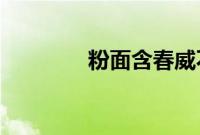 粉面含春威不露是描写的谁