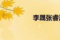 李晟张睿演过的电视剧