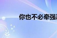 你也不必牵强再说爱我是什么歌