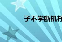 子不学断机杼讲的是谁的故事