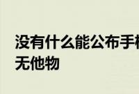 没有什么能公布手机的发布计划2除此之外别无他物
